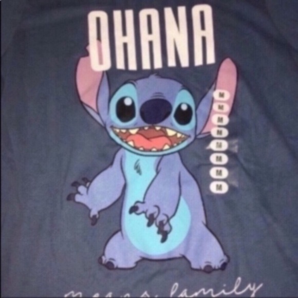 Disney Stitch Ohana Blue Tee - Picture 2 of 4